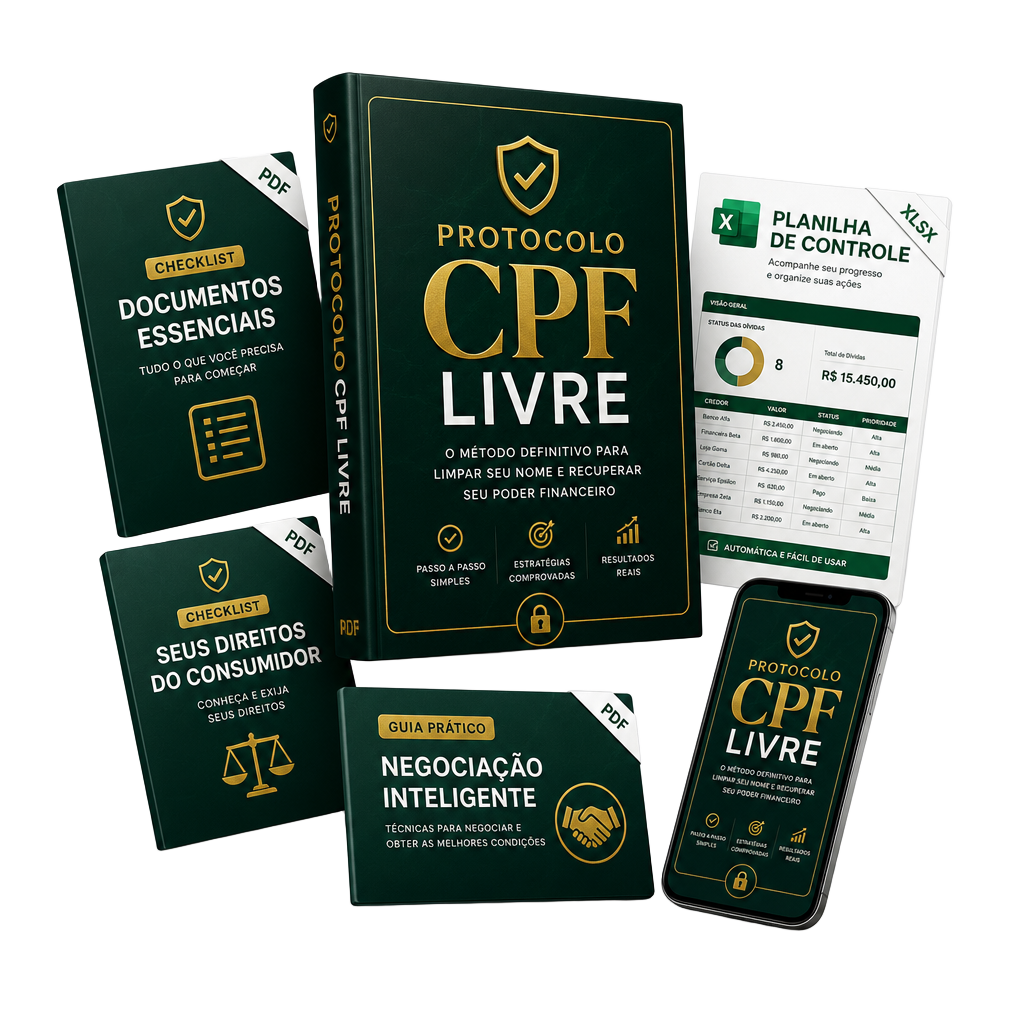 Protocolo CPF Livre — ebook, planilha, checklists e roteiros